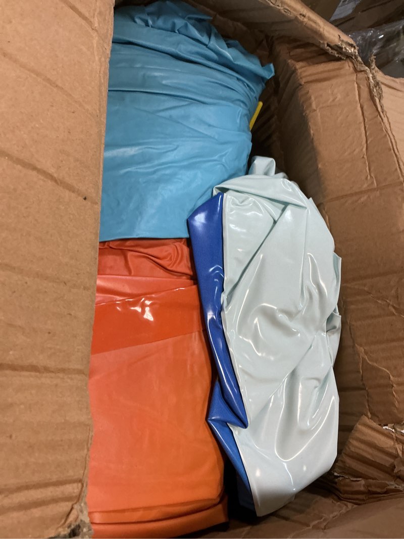 Condition photo showing As Is for 30FT Slip Double Water Slide with 2 Bodyboards, Extra Long Lawn Water Slide Heavy Duty, Giant Outdoor Water Slip Toys with Crash Pad for Backyard Summer Party