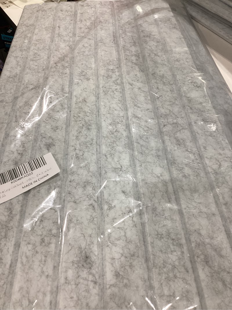 Condition photo showing New/Like New for rokeblau 48 x 32" large bulletin board, decorative felt pin board, 0.35“ thick foldable photo display board with self-adhesive tape, vision board for school home kitchen office walls/sliver grey 48*32 inches silver grey