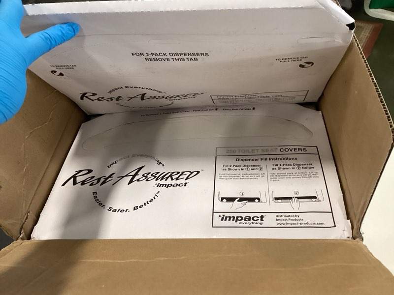 Condition photo showing Good Condition for Rest Assured Seat Covers 14.25 x 16.85  White  250/Pack  20 Packs/Carton