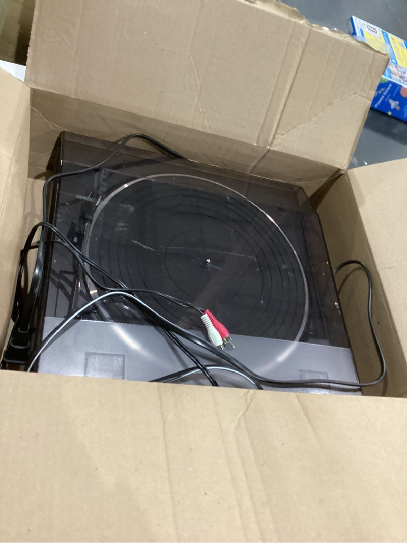 Condition photo showing As Is for Denon DP-29F Fully Automatic Record Player, Analog Turntable with Built-in RIAA Phono Equalizer, Unique Automated Tonearm Design, Manual Lifter Mechanism, Rigid Diecast Aluminum for Stability