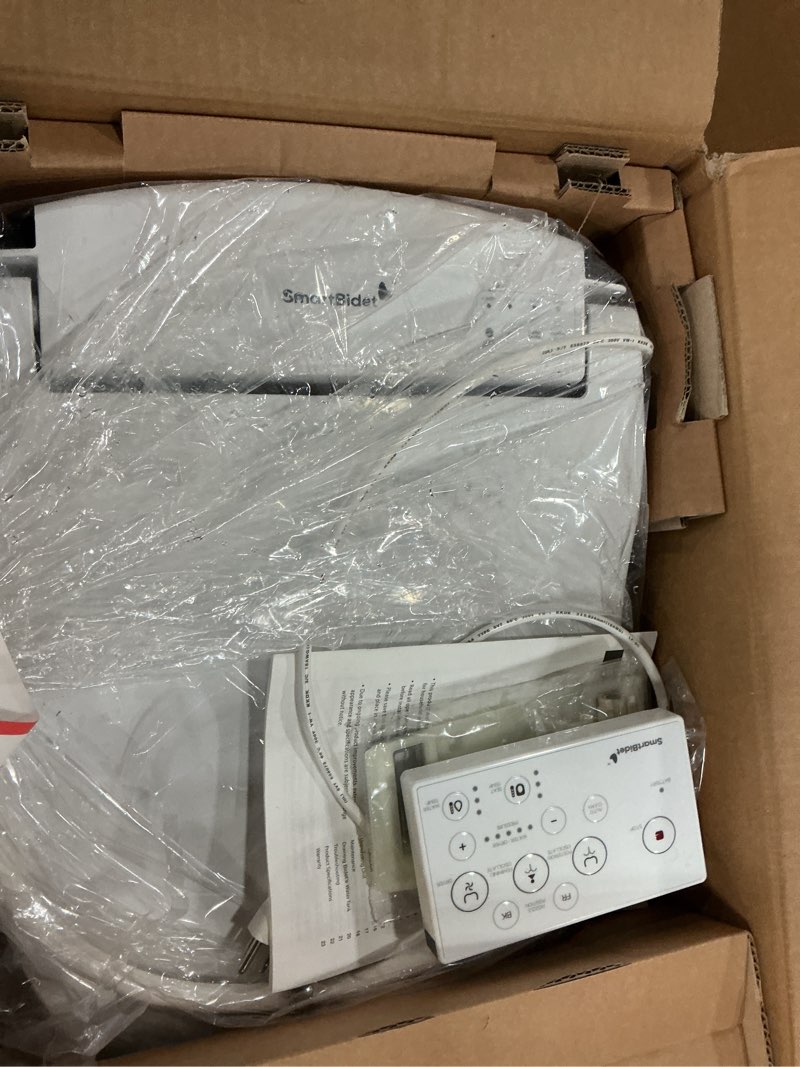 Condition photo showing Good Condition for SmartBidet® SB-2400 Advanced Electric Smart Bidet Slim Profile Seat in Elongated White with Remote Control, LED Night Light, Stainless Steel Nozzle, Heated Seat, Warm Dryer Elongated Whisper Operation