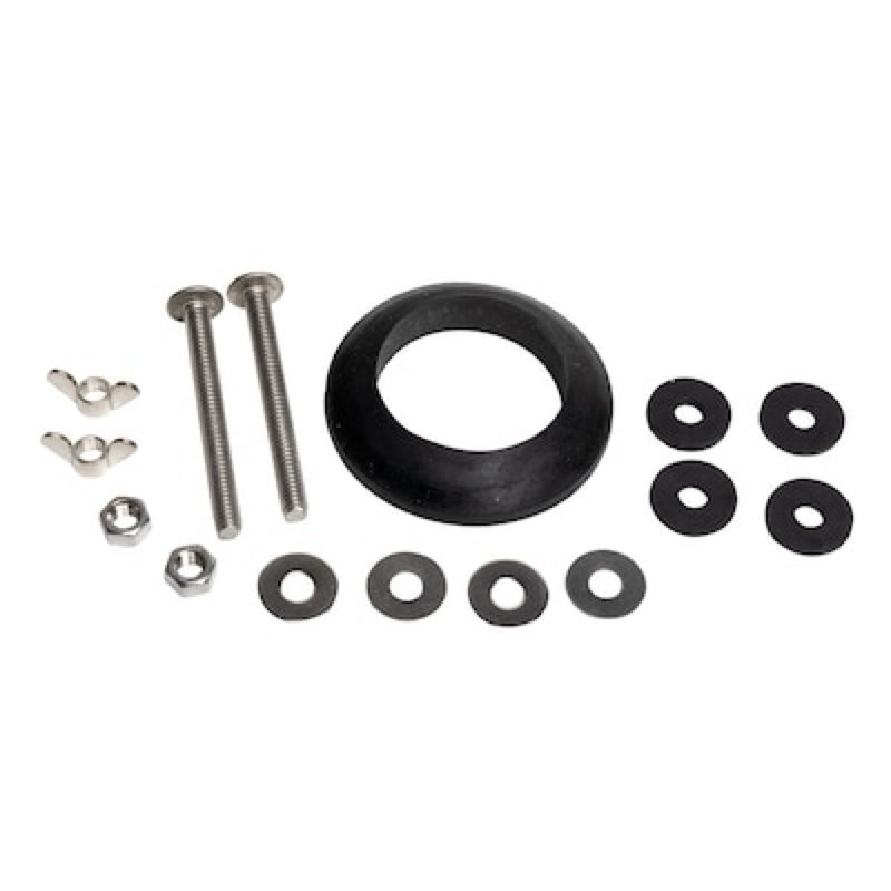 reliabilt stainless steel and black toilet hardware kit