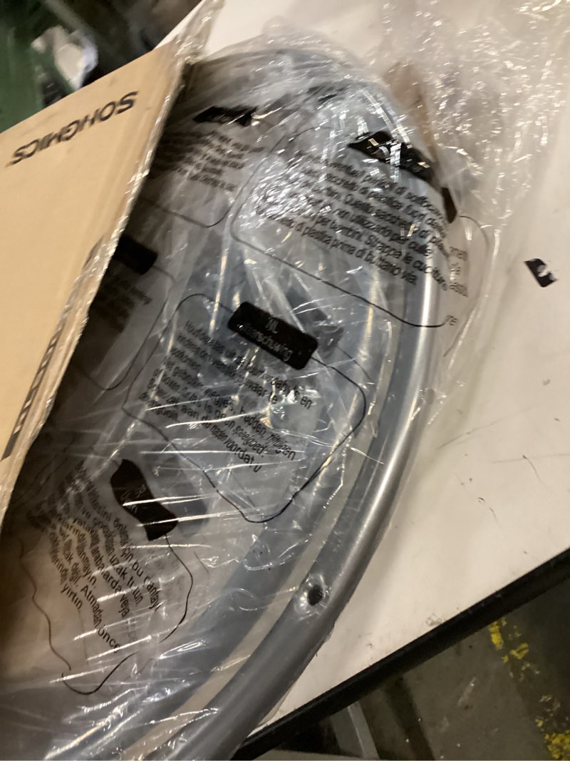 Condition photo showing Good Condition for SONGMICS 50.2-Gallon (190 L) Laundry Basket with Wheels, Rolling Round Heavy-Duty Laundry Hamper Cart with Steel Frame and Removable Bag, 2 Locking Wheels, Ink Black and Metallic Silver URLS001B01 Ink Black + Metallic Silver 190 L (1-Section)