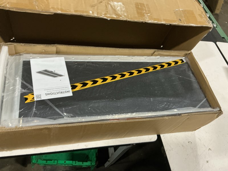 Condition photo showing Good Condition for fachnuo 6 feet portable wheelchair ramp with sopport legs, non-skid aluminum handicap ramps, folding threshold wheel chair ramp for home steps, stairs, entry, threshold, doorways, 800lbs capacity aluminum 6ft(using height 6-18'')