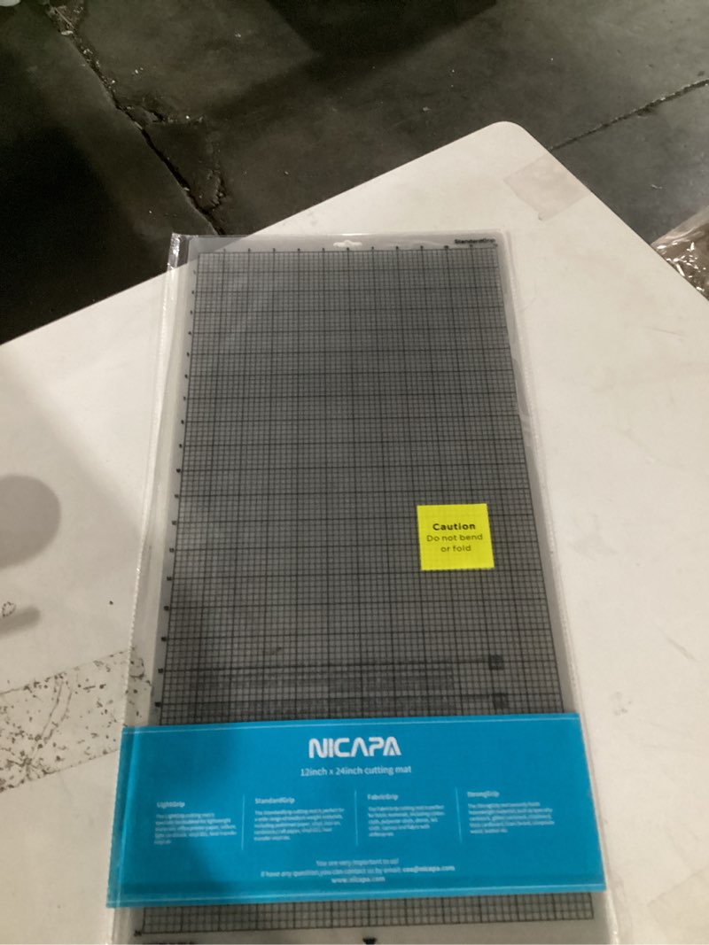 Condition photo showing Good Condition for nicapa standardgrip cutting mat for silhouette cameo 3/2/1 (12x24 inch,3 mats) standard adhesive sticky quilting cricket cut mats replacement accessories for silhouette cameo transparent for cameo 12*24 3pack standardgrip
