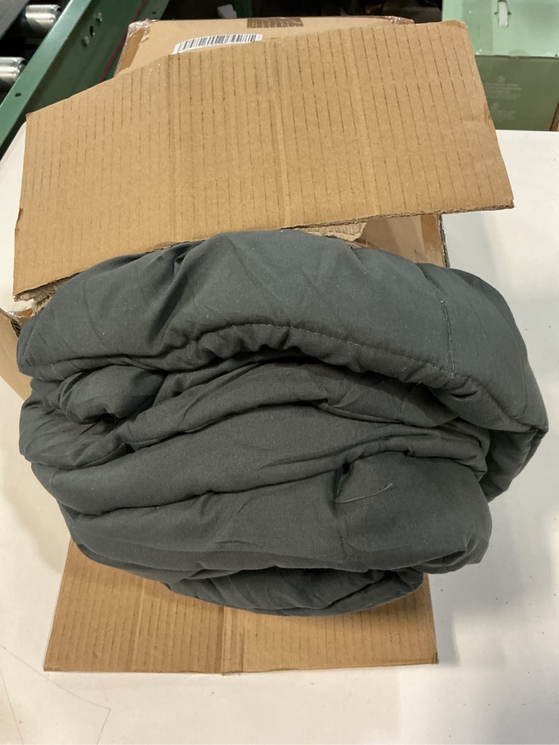 Condition photo showing Good Condition for HYLEORY All Season King Size Bed Comforter - Cooling Down Alternative Quilted Duvet Insert with Corner Tabs - Winter Warm - Machine Washable - Dark Grey King?90*102? Dark Grey