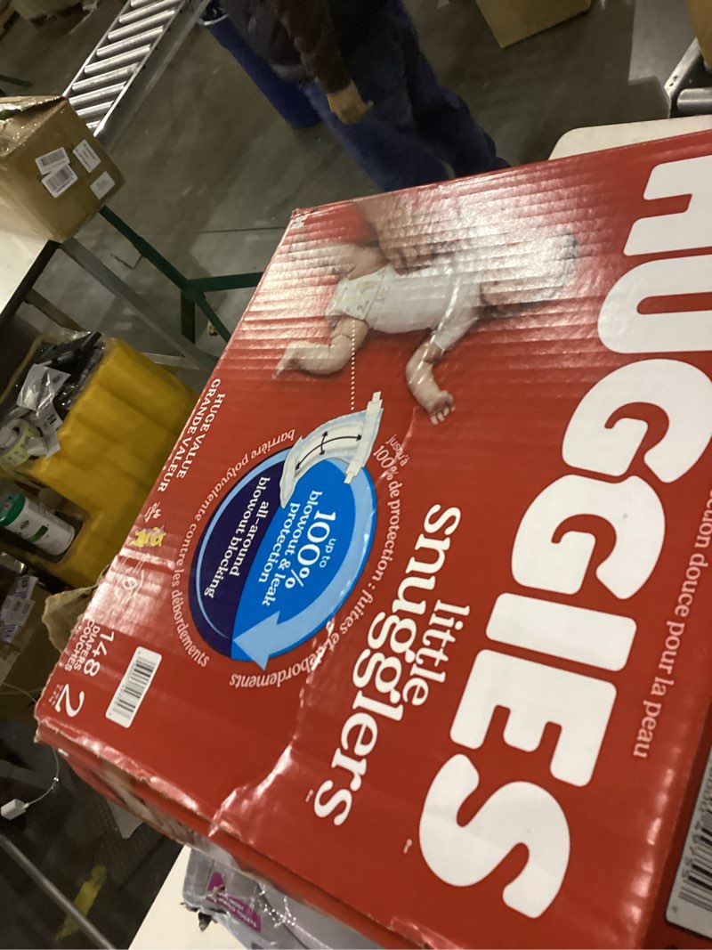 Condition photo showing New/Like New for Huggies Size 2 Diapers, Little Snugglers Baby Diapers, Size 2 (12-18 lbs), 148 Count, Packaging May Vary Size 2 148