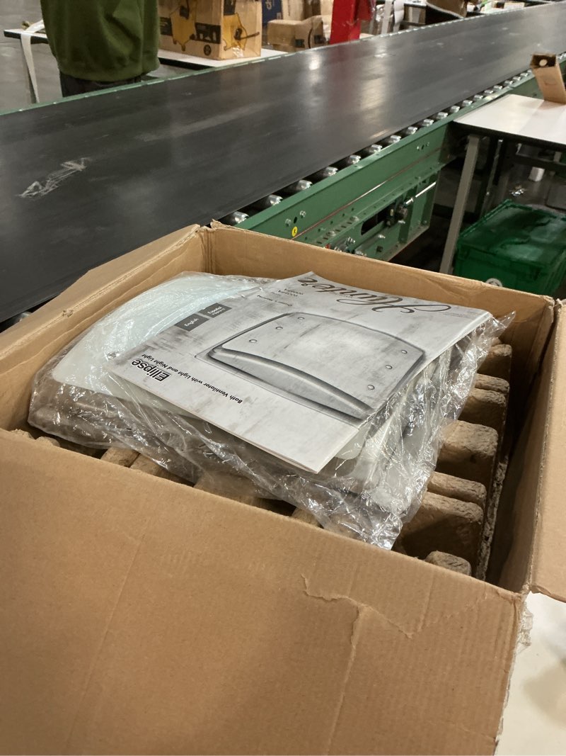 Condition photo showing As Is for Hunter Ellipse 100 CFM Ceiling Exhaust Bath Fan with Light and Night Light - Brushed Nickel