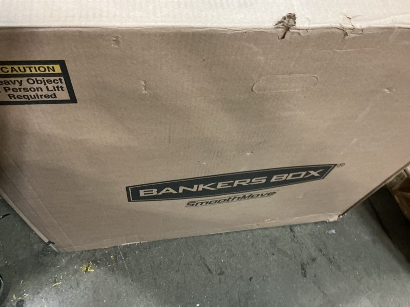 Condition photo showing New/Like New for bankers box medium classic moving box 20 pack, reinforced handles, tape-free assembly, box with lid, 19-in x 14.5-in x 15.5-in (8817202)