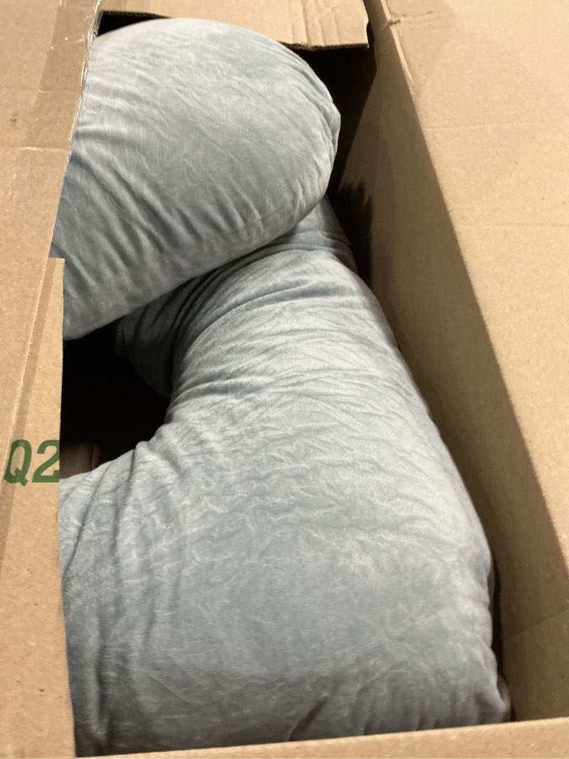 Condition photo showing As Is for momcozy pregnancy pillow for sleeping - u shaped full body maternity pillow | removable cover, support for back, legs, belly, hips for pregnant women, side sleeper, pregnancy gifts & essentials, 57 inch grey