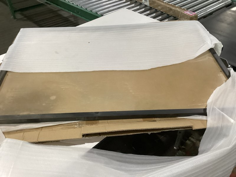 Condition photo showing New/Like New for Egofine 16x20 Black Solid Wood Picture Frame with Plexiglass Matted for 11x14 and 12x16 - Poster Frame Wall Mounting Hanging Vertically or Horizontally Black 16x20