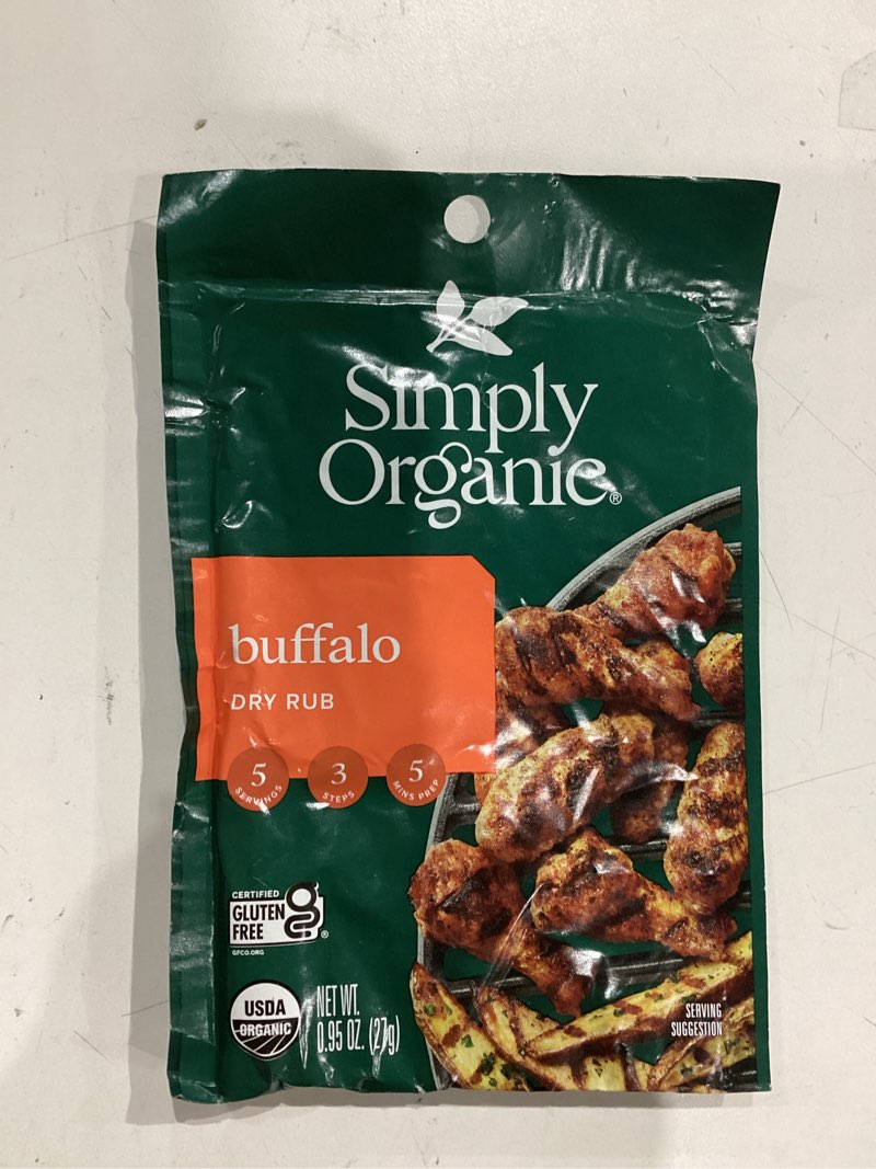Condition photo showing New/Like New for SIMPLY ORGANIC Organic Buffalo Dry Rub, 0.95 OZ