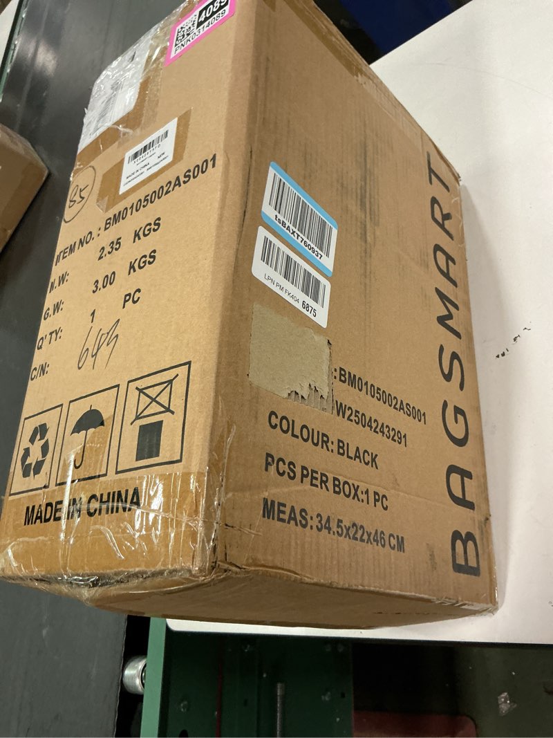 Condition photo showing New/Like New for BAGSMART Underseat Carry On luggage Airline approved, 16-inch Softside Underseater Travel Suitcase with Spinner Wheels Lightweight Overnight Bag Small Rolling Carry-on for Women Men Weekender,Black Underseat-Black