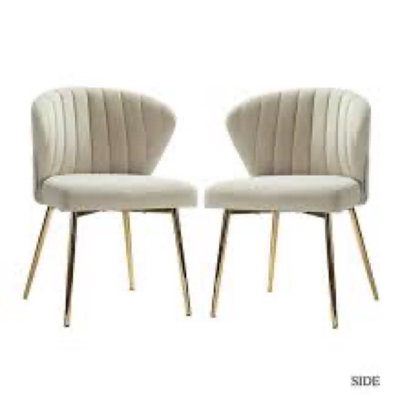 Milia Dining Chair Set of 2 Tan