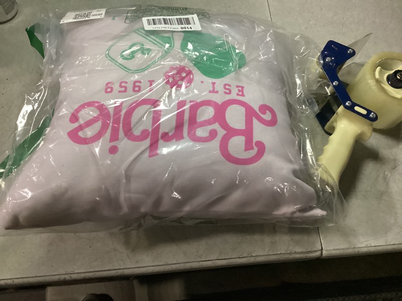 Condition photo showing New/Like New for Barbie - Pickleball Club Paddles Throw Pillow 16x16