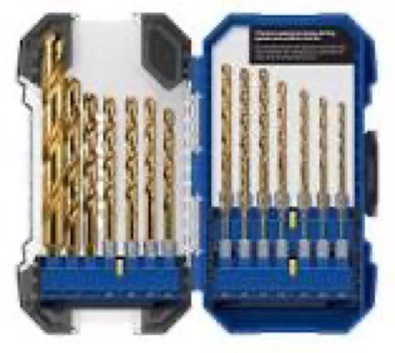 kobalt 29 -piece assorted x titanium coated hss jobber length twist drill bit set