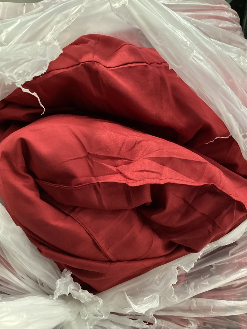 Condition photo showing Good Condition for CozyLux Queen Comforter Set Dark Red, 3 Pieces Solid Queen Comforter Breathable Quilted Style Bedding Sets, Luxury Soft Bed Set with Down Alternative Comforter All Season (1 Comforter & 2 Pillowcases) Dark Red Queen
