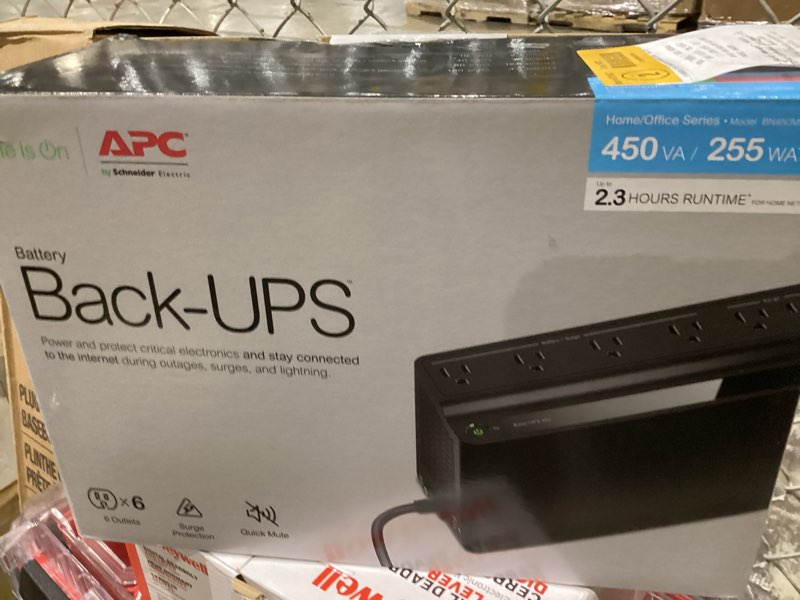 Condition photo showing As Is for APC UPS Battery Backup Surge Protector, 425VA Backup Battery Power Supply, BE425M