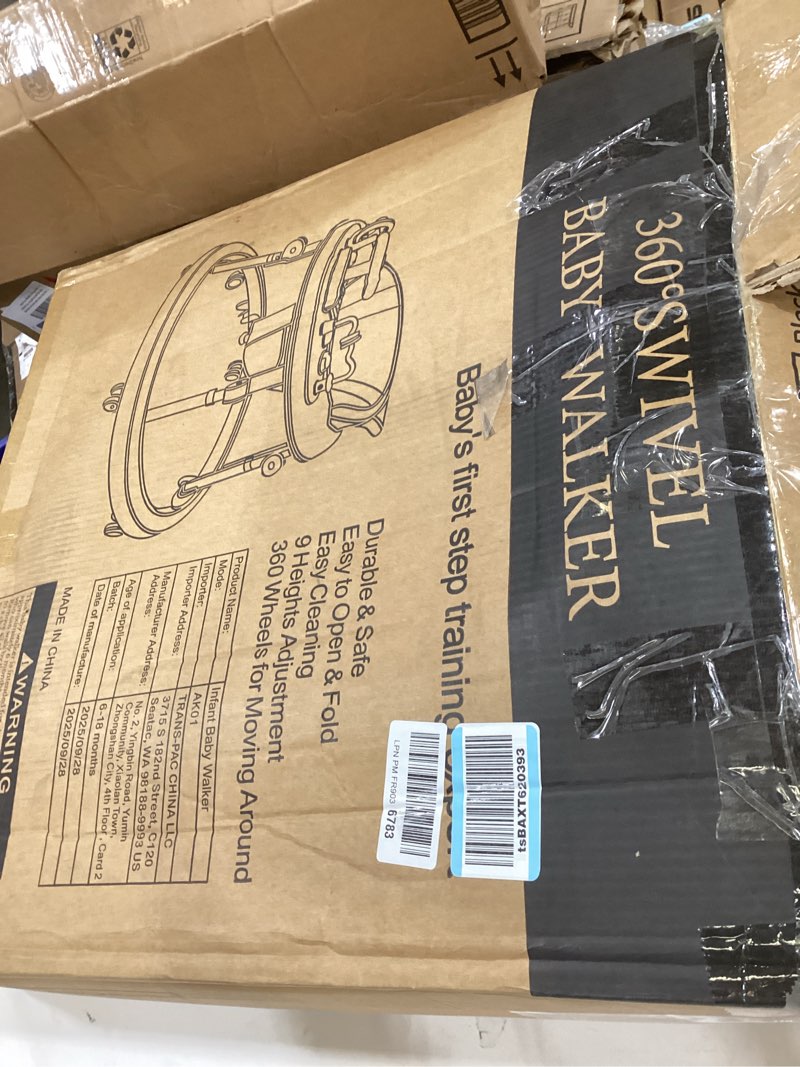 Condition photo showing New/Like New for 360 wivel baby walker, pink