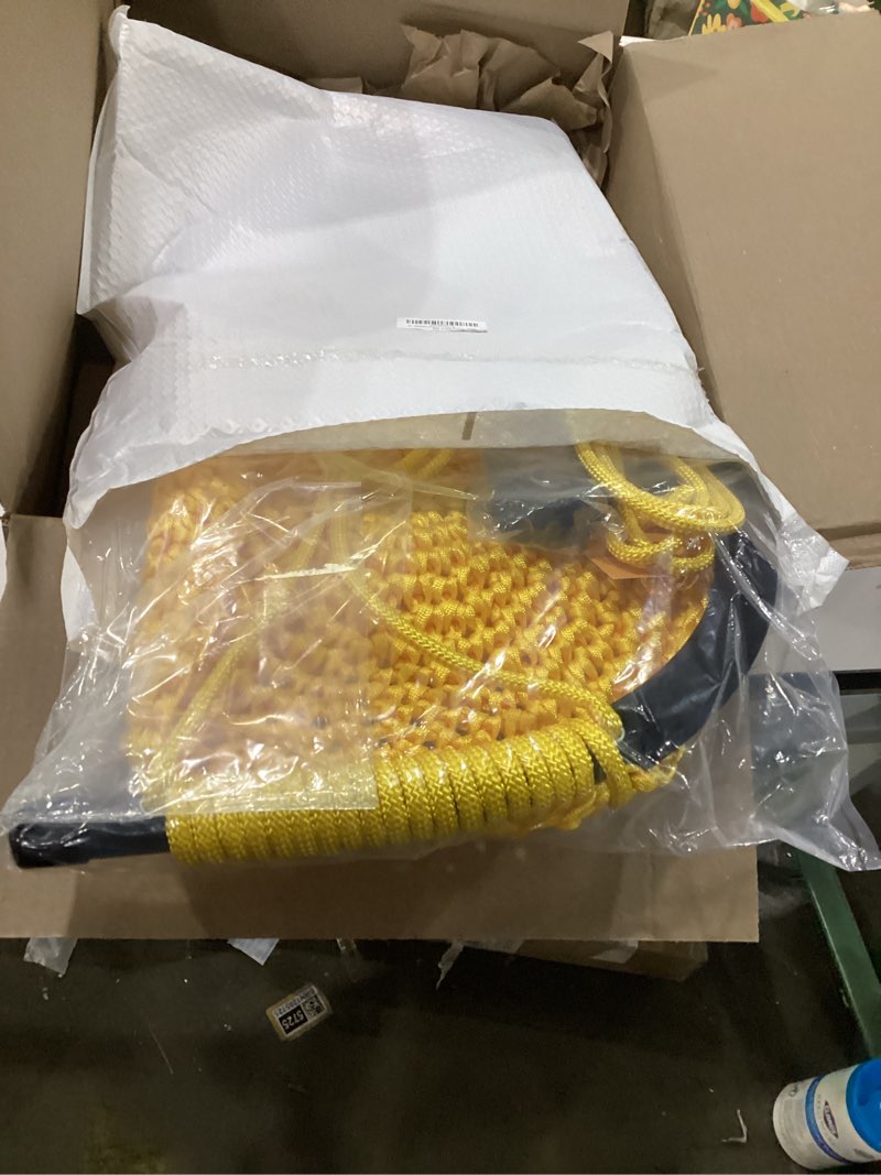 Condition photo showing New/Like New for Hand-Knitting Toddler Swing, Swing Seat for Kids with Adjustable Ropes, Little tikes Swings Set, for Outdoor Indoor, Playground, Backyard (Yellow)