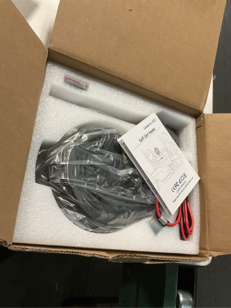 Condition photo showing Good Condition for Golf Cart Heater Electric with Infinite Temperature Adjustment, 400W 2-Second Fast Heating Battery Operated Heaters Carbon Fiber for Club Car/Yamaha/EZGO, Golf Cart Accessories Red 48V