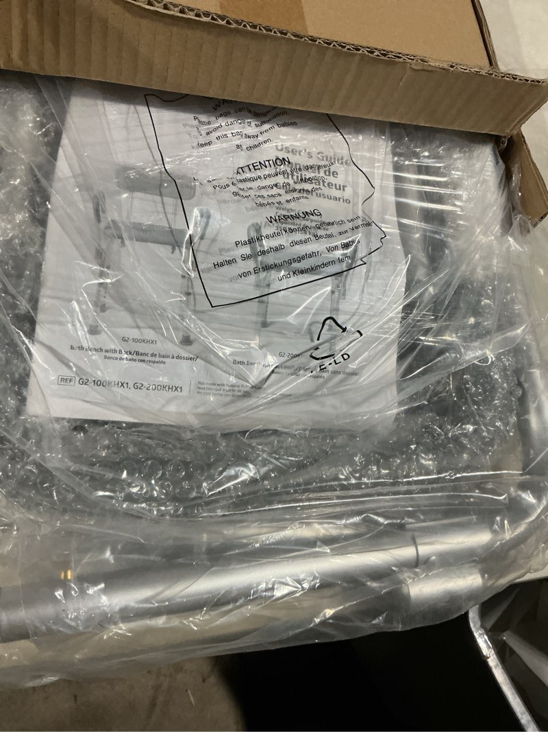 Condition photo showing Good Condition for shower chair for inside shower with arms and back, fsa/hsa eligible 500 lbs heavy duty shower seat for bathtub, height adjustable safety bath seat for elderly, adults, handicap and disabled