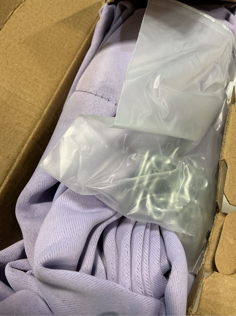 Condition photo showing Good Condition for miulee lilac back tab blackout curtains 90 inches long 2 panels set for living room bedroom privacy, rod pocket/pinch pleat thermal insulated room darkening pleated light blocking drapes lilac 52"w x 90"l (pack of 2)