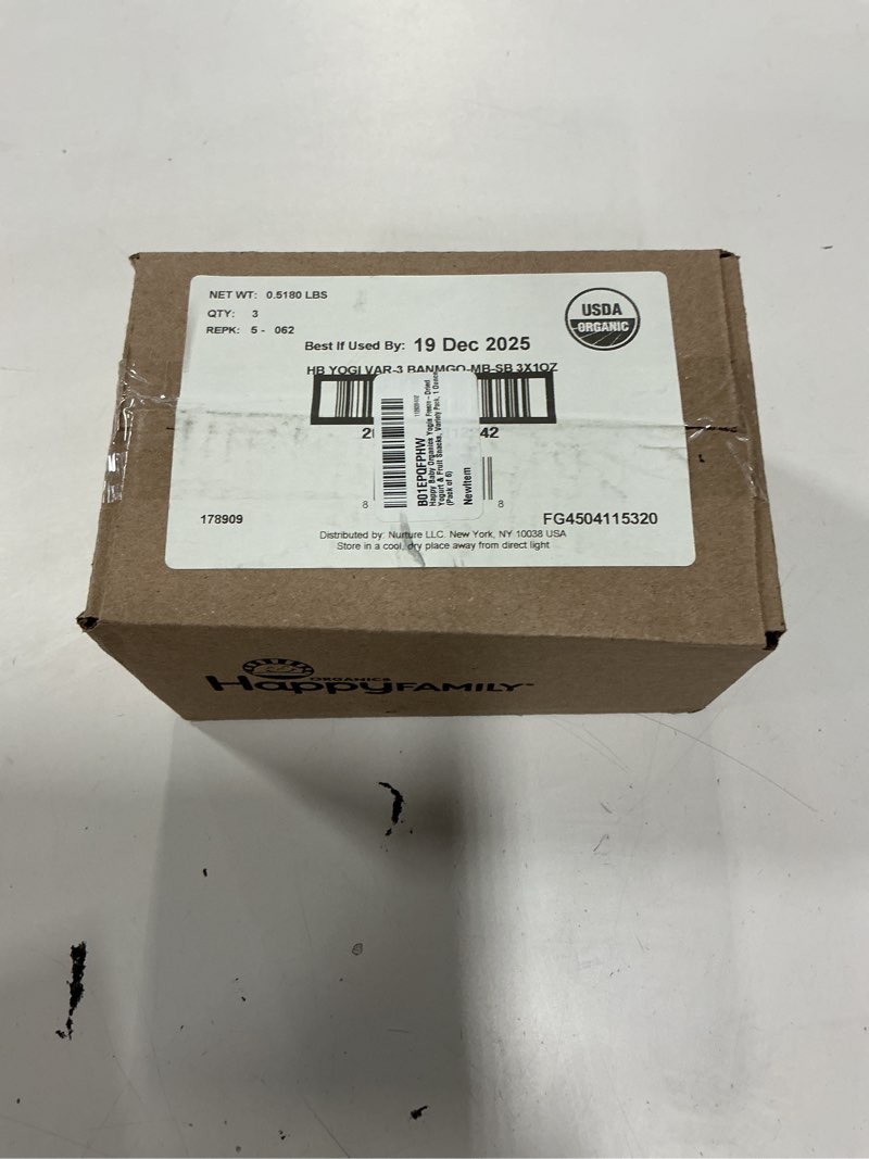 Condition photo showing New/Like New for Happy Baby Organics Yogis Freeze-Dried Yogurt & Fruit Snacks, Variety Pack, 1 Ounce (Pack of 6) Yogis Variety Pack Pack of 6( BB: 19/Dec/2025)