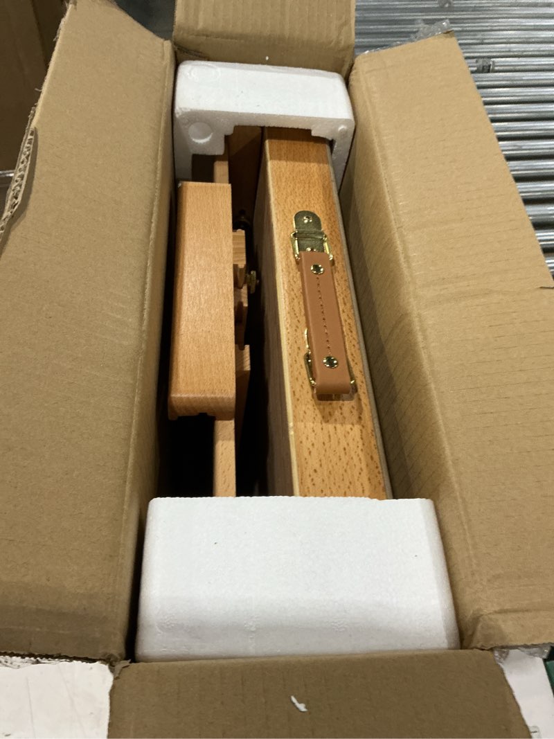 Condition photo showing New/Like New for meeden studio sketchbox table easel with metal lined drawer - adjustable solid beech wood tabletop easel & sketchbox artist easel with storage, for studio or plein air - holds canvases up to 34" high