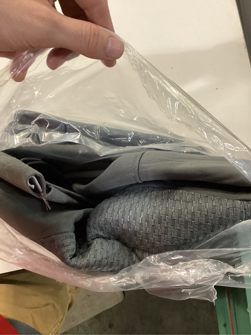 Condition photo showing As Is for secosautoparts driver & passenger side bottom & top lean back replacement cloth seat cover gray #ms us or cs compatible with ford f150 xlt xl xtr stx 2011 2012 2013 2014