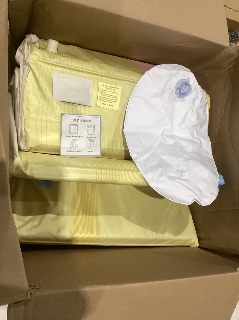 Condition photo showing Good Condition for item similar))))))portable bathtub, hot ice bath tub inflation-free, shower bathroom spa soaking tub, collapsible bathtub no installation for home & outdoor (warm yellow, 27.55\"l x 27.55\"w x 27.55\"h) warm yellow 27.55\"l x 27.55\"w x 27.55\"h