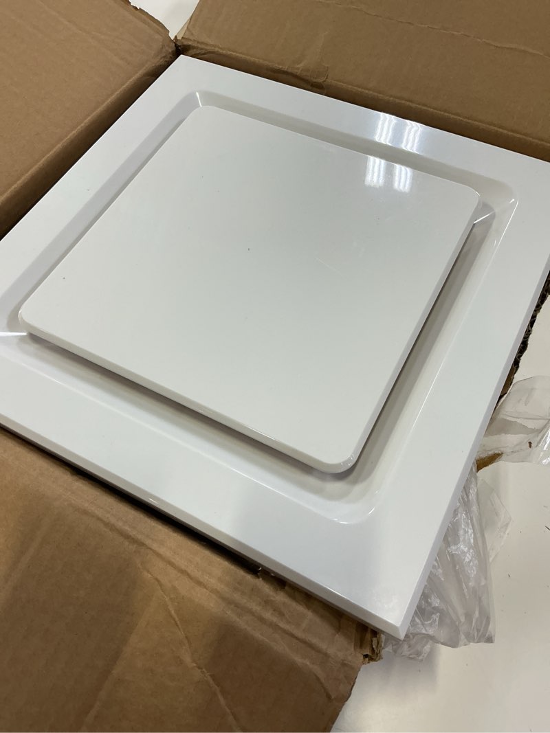 Condition photo showing Good Condition for 12" ultra quiet bathroom exhaust fan with 6500k led light, 1.0 sone 120 cfm, 10x10 mount, 1500 lm ceiling ventilation fan, energy efficient (3200k-b)