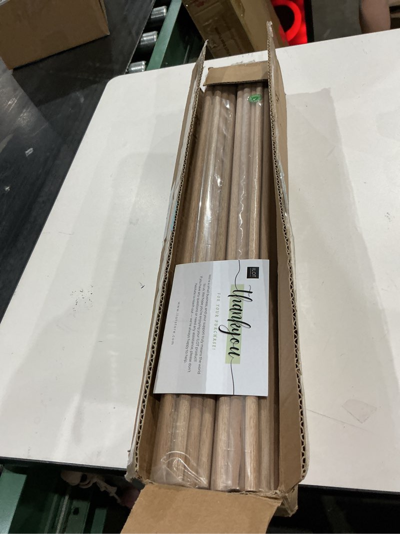 Condition photo showing New/Like New for wooden dowel rods 1/2 x 24 inch round unfinished hardwood craft sticks for diy lollipops cake support, 25 pieces 1/2" x 24" dowels 25 pieces