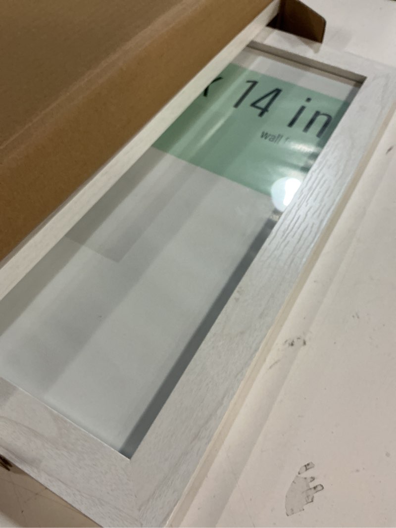 Condition photo showing Good Condition for MCS Studio Gallery 11x14 Picture Frame White Woodgrain Engineered Wood, Rectangle Photo Frame for Photos, Posters & Art Prints (2-Pack) 2-Pack 11x14 White Woodgrain