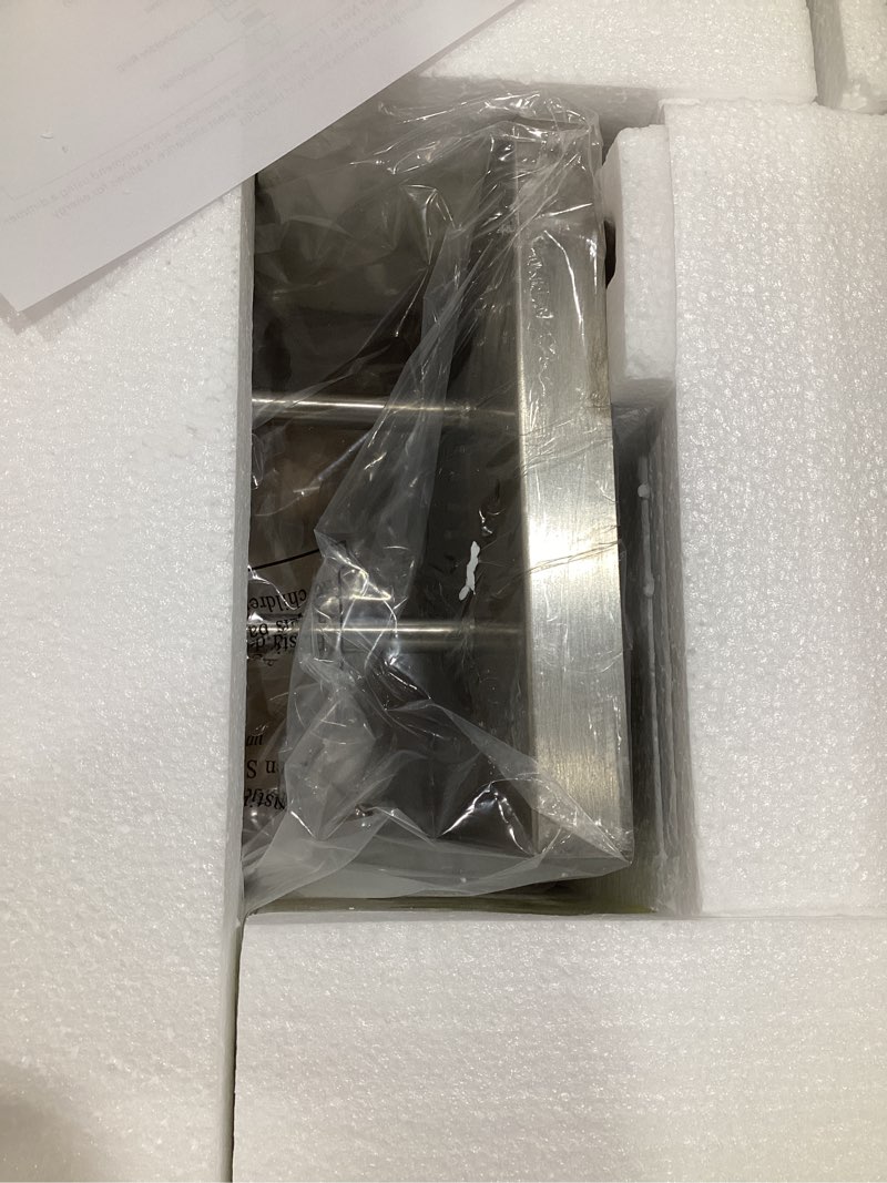 Condition photo showing As Is for melucee 4-light wall light fixtures brushed nickel bathroom vanity light with clear hammered glass shade, modern wall lamp for powder room bedroom porch (patent no.: us d963914 s) 4 lights brushed nickel