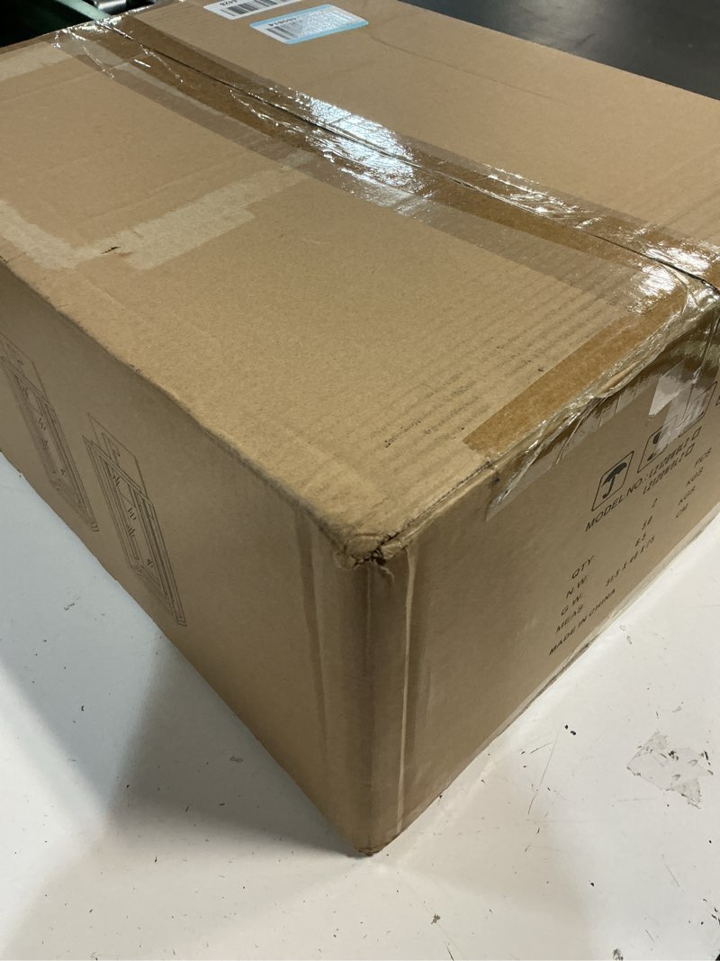 Condition photo showing New/Like New for 18" outdoor wall light fixtures waterproofed exterior lantern w/sturdy rectangular double cage in satin black&clear tempered glass,sconce mounted for house patio,front door,porch,garage lighting 2pack 18-inch satin black