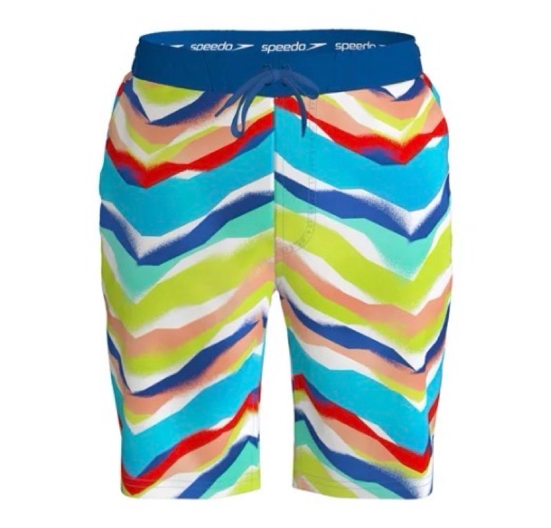 Speedo Men's Swim Trunk Knee Length Boardshort Bondi Striped S