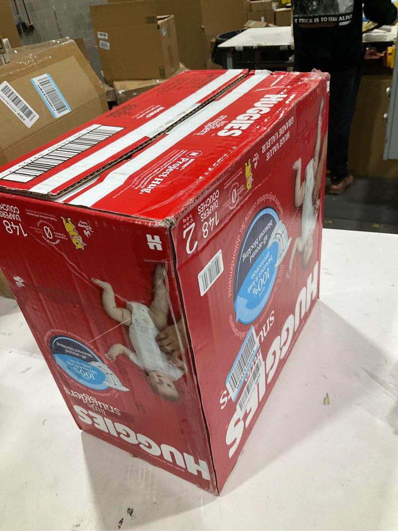 Condition photo showing Good Condition for Huggies Size 2 Diapers, Little Snugglers Baby Diapers, Size 2 (12-18 lbs), 148 Count Size 2 148