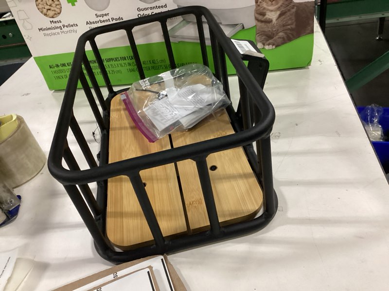 Condition photo showing As Is for Retrospec Tote Ebike Basket Lightweight, Aluminum Front Basket for Electric Bikes