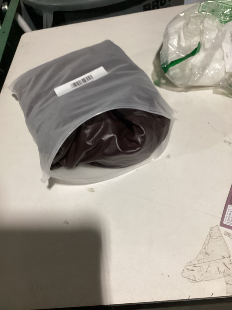 Condition photo showing Good Condition for PU Leather Bar Stool Covers with Backs, 4 Pack Stretch Waterproof Bar Stool Chair Covers Washable & Comfortable Barstool Covers Slipcovers with Back for Pub/Counter/Dining Room Decoration (Brown) Dark Brown 4 PCS