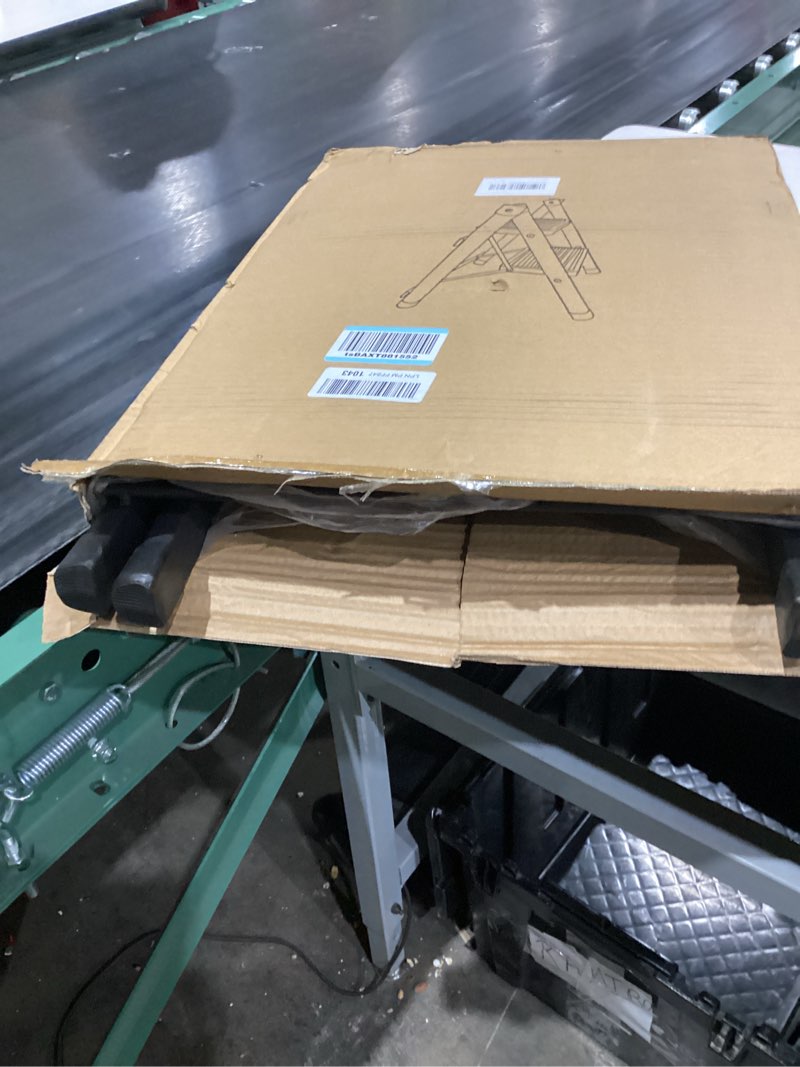Condition photo showing Good Condition for Step Ladder 2 Step Folding Stool with Wide Anti-Slip Pedal, Kitchen Step Stools for Adults Support up to 300 Lbs, Closet Step Stool Foldable for Home Library Office