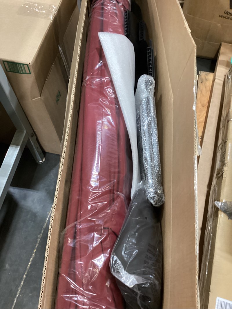Condition photo showing Good Condition for sundale outdoor 15ft large patio umbrella with base included and umbrella cover, outdoor double-sided umbrella red