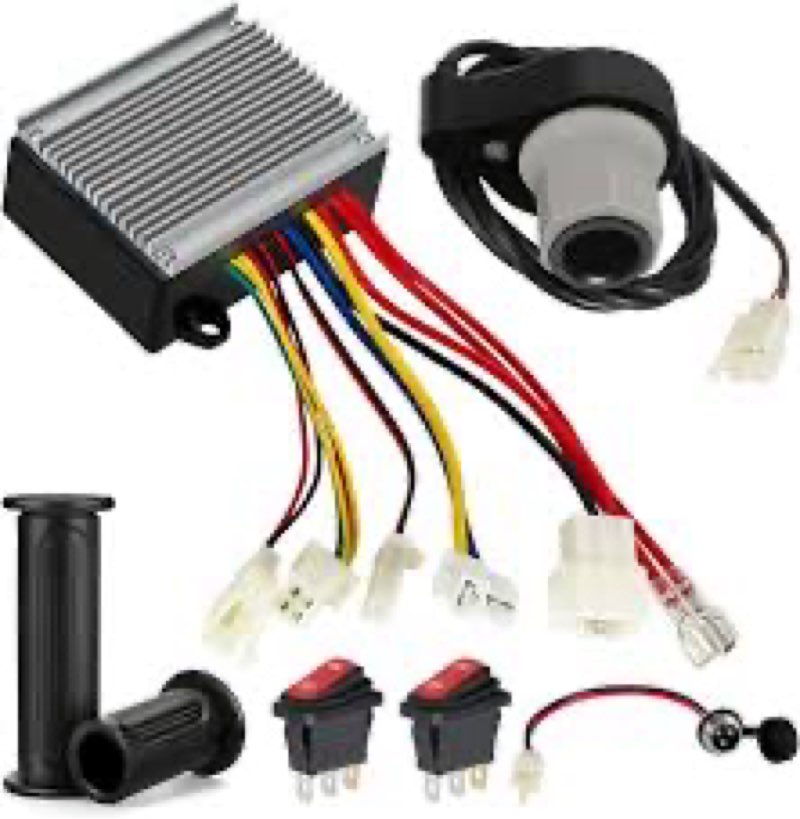 XIKOBY 24V Controller and Throttle Compatible with Razor E200 E300 Electric Scooter MX350 (V33+) Dir