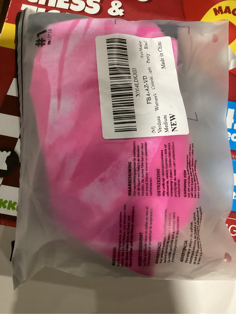 Condition photo showing Good Condition for Verdusa Women's Ruffled Bikini Bottoms High Waist Beachwear Swim Briefs X-Large Hot Pink