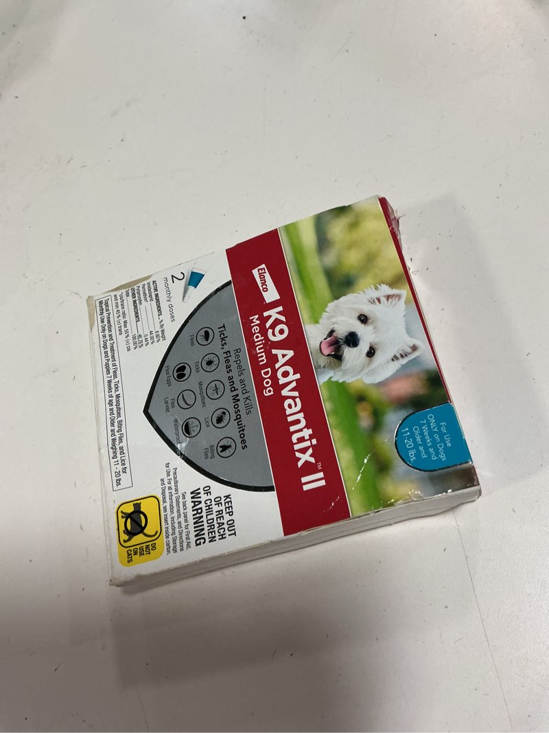 Condition photo showing New/Like New for k9 advantix ii medium dog vet-recommended flea, tick & mosquito treatment & prevention | dogs 11-20 lbs. | 2-mo supply 2 pack