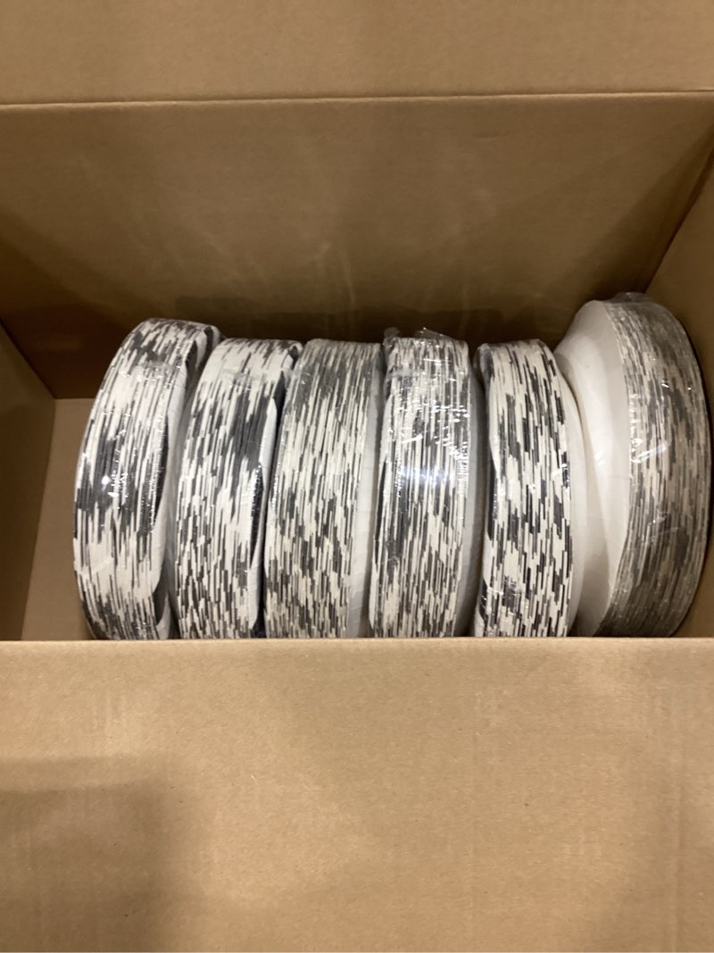 Condition photo showing New/Like New for Glad Round Disposable Paper Plates, Referee Football Pattern - Strong, Sturdy, Soak Proof, and Microwavable Decorative Plates for Dinner and Everyday Use, 10 Inch, 58 Count - 6 Pack Black/White 58 Count (Pack of 6)