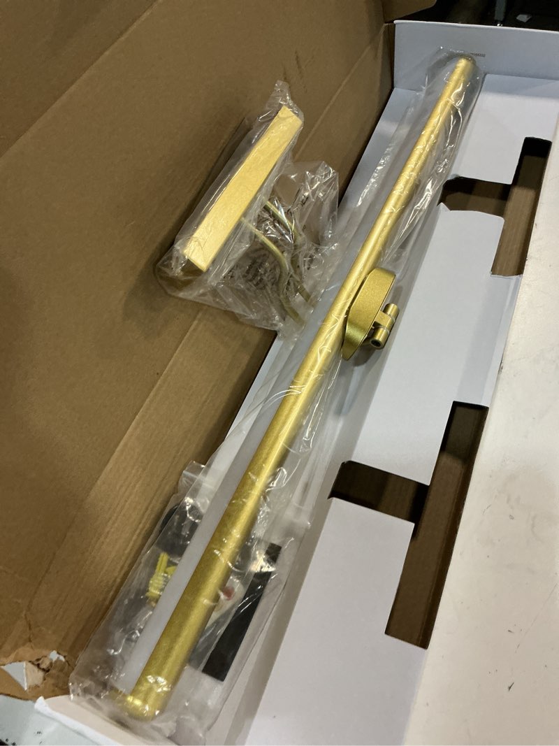 Condition photo showing Good Condition for 26" wireless picture lights, rechargeable battery art display light with remote control, dimmable/timer off dartboard light, 3 lighting modes full metal painting display lights (gold-1 pack)