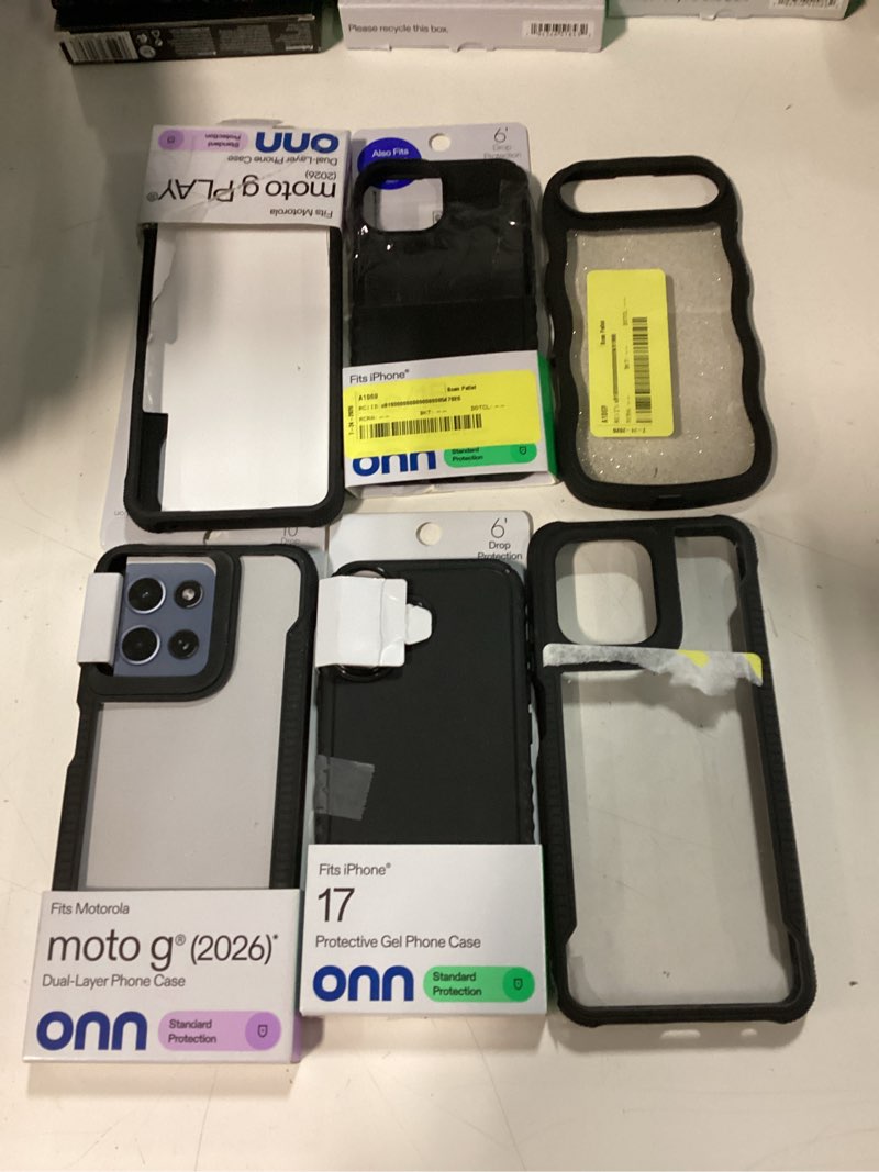 Condition photo showing As Is for assorted cellphone iphone/andorid/galaxy case covers & accessories