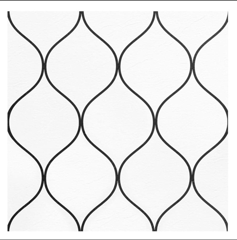 Achim Retro 12  x 12  1.5mm Peel & Stick Vinyl Floor Tiles  20 Tiles/20 sq. ft.  Scallop