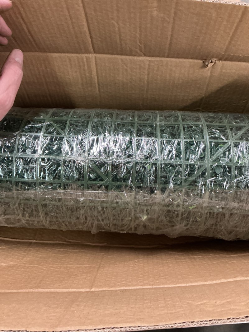 Condition photo showing New/Like New for Artificial Ivy Privacy Fence Screen,40"x 140" (39 SQFT) 4-Layer Leaf UV-Anti Faux Greenery Boxwood Backdrop Ivy Vine Leaf Panels for Outdoor, Indoor, Garden,Backyard and Decor 40"x140"